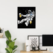 Astronaut Beer Party Poster (Thuiskantoor)
