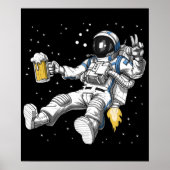 Astronaut Beer Party Poster (Voorkant)