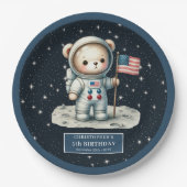 Astronaut Beer Verjaardag Bord voor Little Boy (Voorkant)