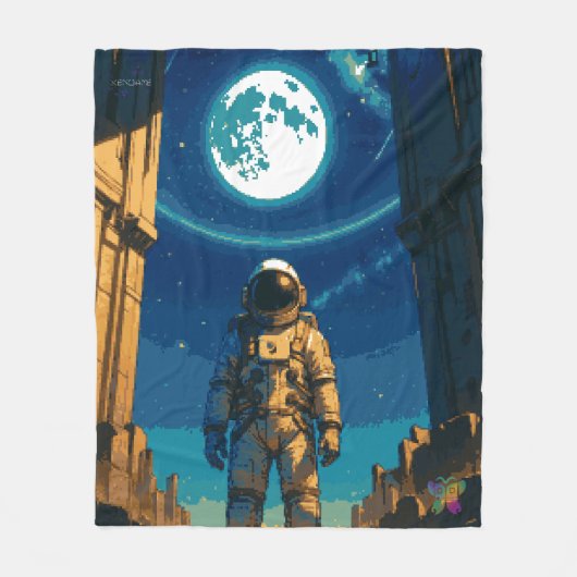 Astronaut Beneath the Celestial Gate Fleece Deken (Voorkant)