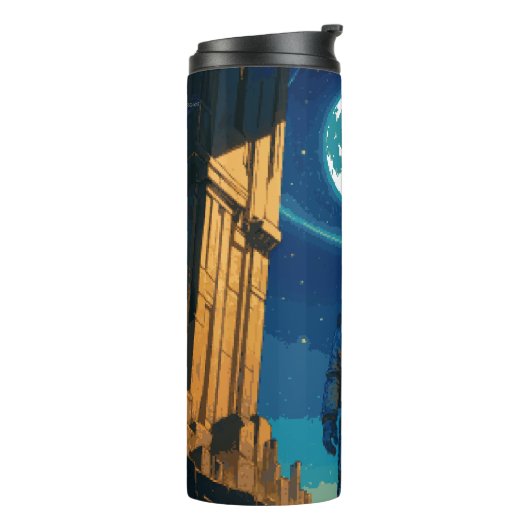 Astronaut Beneath the Celestial Gate Thermosbeker (Gedraaid links)