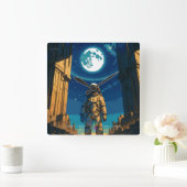 Astronaut Beneath the Celestial Gate Vierkante Klok (Huis)