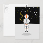 Astronaut betrapt kort Weeing in de ruimte Briefkaart (Voorkant / Achterkant)