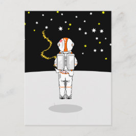 Astronaut betrapt kort Weeing in de ruimte Briefkaart