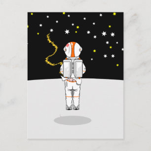 Astronaut betrapt kort Weeing in de ruimte Briefkaart