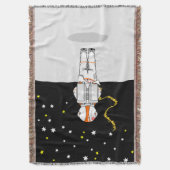 Astronaut betrapt kort Weeing in de ruimte Deken (Voorkant Verticaal)