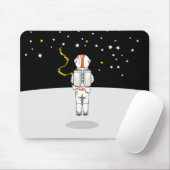 Astronaut betrapt kort Weeing in de ruimte Muismat (Met muis)