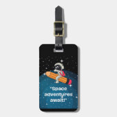 astronaut bewerkbaar bagagelabel (Voorkant verticaal)