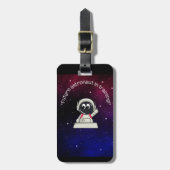 astronaut bewerkbaar bagagelabel (Voorkant verticaal)