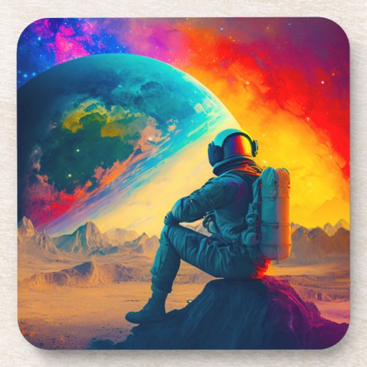 astronaut bier onderzetter (Voorkant)