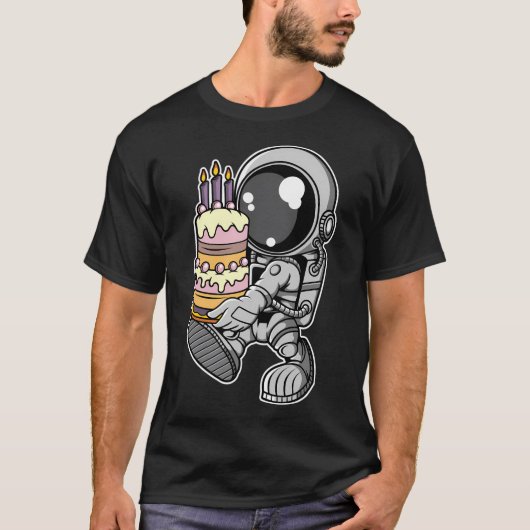 Astronaut Birthday Cake T-shirt (Voorkant)