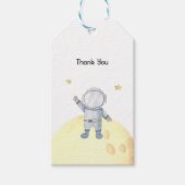 Astronaut Birthday Dank u Label Cadeaulabel (Voorkant)