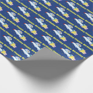 Astronaut Birthday Wrapping Paper Cadeaupapier