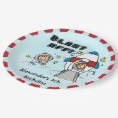 Astronaut Blast of Happy Birthday Paper Bord (Gekanteld)