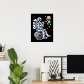 Astronaut blazen bubbels poster (Thuiskantoor)
