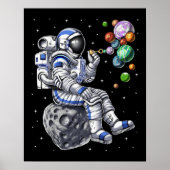 Astronaut blazen bubbels poster (Voorkant)