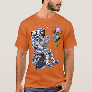 Astronaut blazen bubbels t-shirt