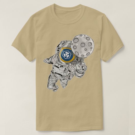Astronaut Blockchain Crypto CRO T-shirt (Design voorkant)
