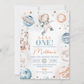 Astronaut Blue eerste reis rond de verjaardag van  Kaart (Voorkant)