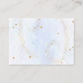 Astronaut Blue Gold Space Baby shower Book Request Informatiekaartje (Achterkant)
