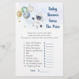 Astronaut Blue Gold Space raadt het prijsspel