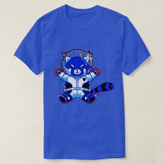 Astronaut Blue Panda T-shirt (Design voorkant)