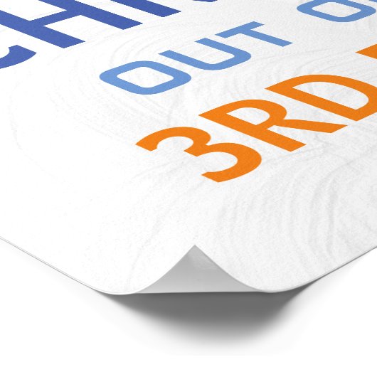 Astronaut Blue Space Verjaardag Welkom Poster (Hoek)