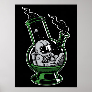 Astronaut Bong Poster