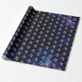 Astronaut Bowling Cadeaupapier (Uitgerold)