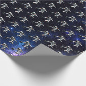 Astronaut Bowling Cadeaupapier (Hoek)
