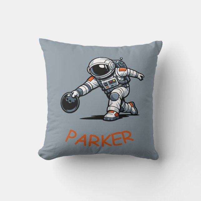 Astronaut Bowling Kussen (Voorkant)