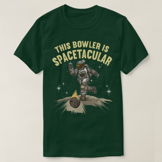 Astronaut Bowling Spaceman Bowler Space Turkey Str T-shirt (Design voorkant)