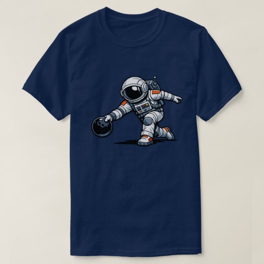 Astronaut Bowling T-shirt (Design voorkant)