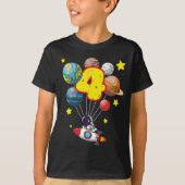 Astronaut Boy 4th Birthday Gift 4 Years Old Kinder T-shirt (Voorkant)