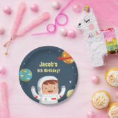 Astronaut Boy Galaxy Space Birthday Party Supply Papieren Bordje (Feest)
