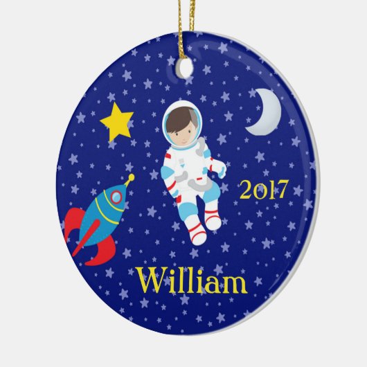 Astronaut Boy Girl Night Sky Rocket Ornament Boy (Links)