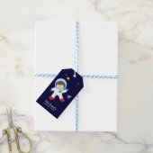Astronaut Boy Kids Birthday Party Cadeaulabel (Met Touw)