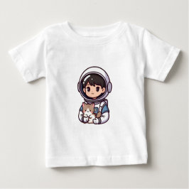 Astronaut Boy N' Cat Cute Cartoon Dreamer