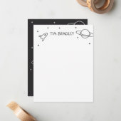 Astronaut Boy's Notitiekaartje (Voorkant / Achterkant in situ)