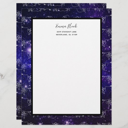 Astronaut Briefhoofd (Voorkant / Achterkant)