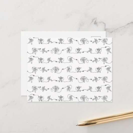 Astronaut Briefkaart (Voorkant / Achterkant in situ)