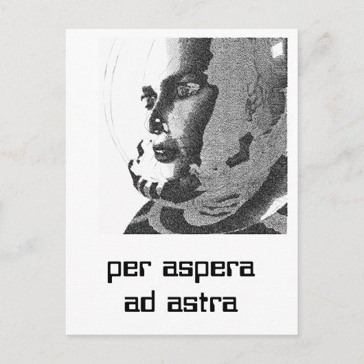 astronaut briefkaart (Voorkant)