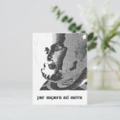 astronaut briefkaart (Staand voorkant)