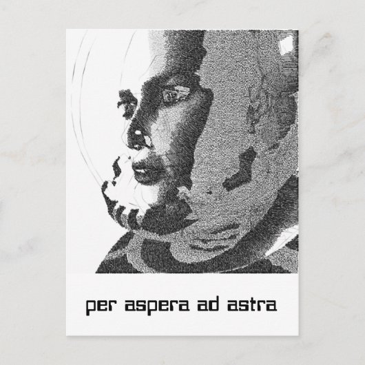 astronaut briefkaart (Voorkant)