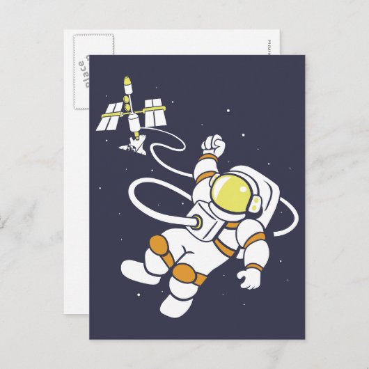 Astronaut Briefkaart (Voorkant / Achterkant)