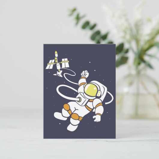 Astronaut Briefkaart (Staand voorkant)