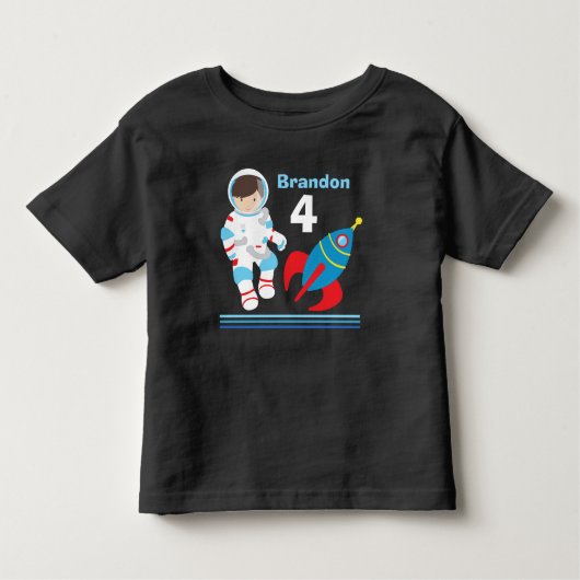 Astronaut buiten ruimte koele aangepaste verjaarda kinder shirts (Voorkant)