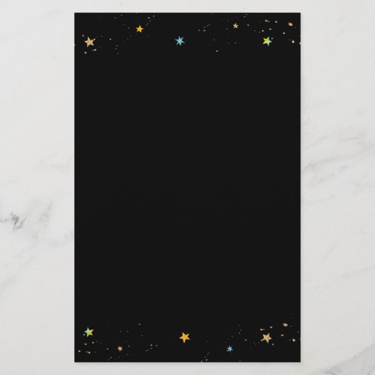 Astronaut Buitengheids Baby shower Bingo Game (Achterkant)