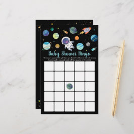 Astronaut Buitengheids Baby shower Bingo Game