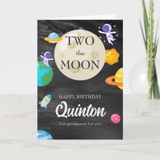 Astronaut Buitenruimte 2e verjaardag Kaart (Voorkant)